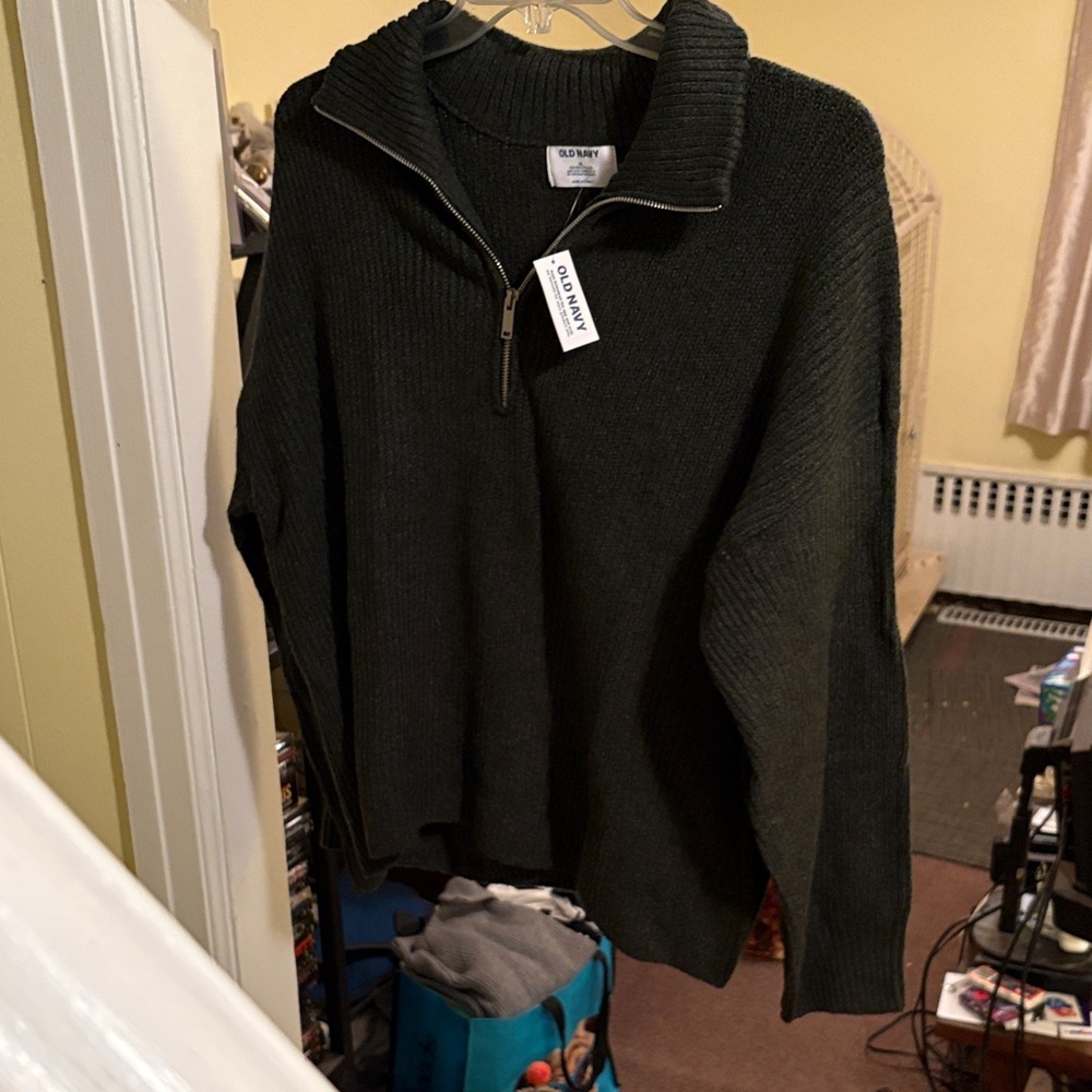 Old Navy Women's Grey Zip-Up Sweater